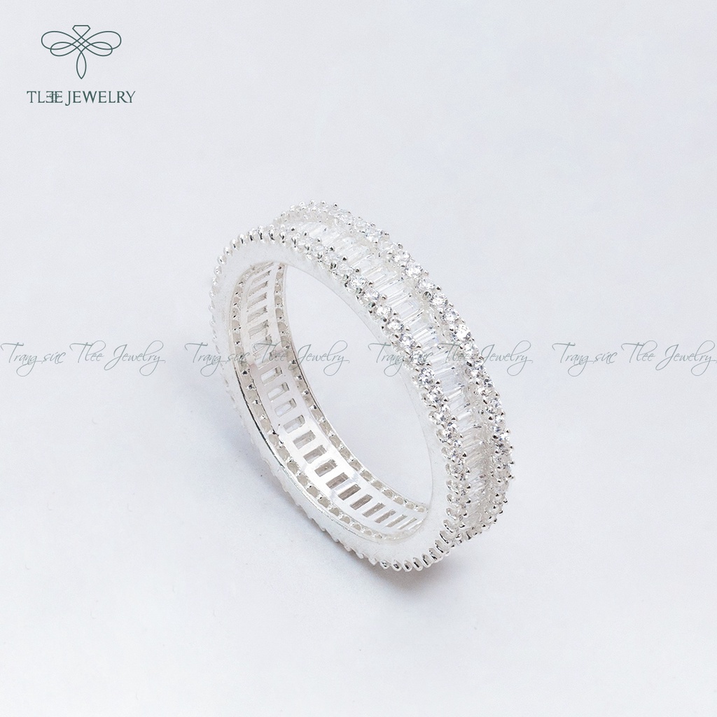 Nhẫn bạc nữ TLEE nạm mini kết cao cấp NCJ A0172