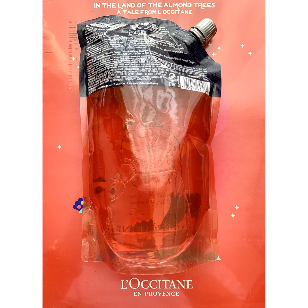 [BILL US/FR] L'Occitane REFILL Gel Tắm Hương Hoa Anh Đào Cherry Blossom Bath &amp; Shower Gel 500ml [NEW 2020]
