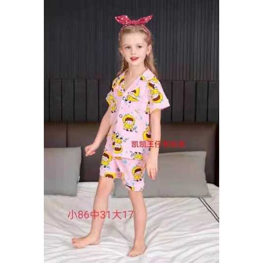 (chọn mẫu BG 8-16kg) Bộ Pijama cotton xuất hàn cộc tay KAIKAI cho bé gái 1-8 tuổi