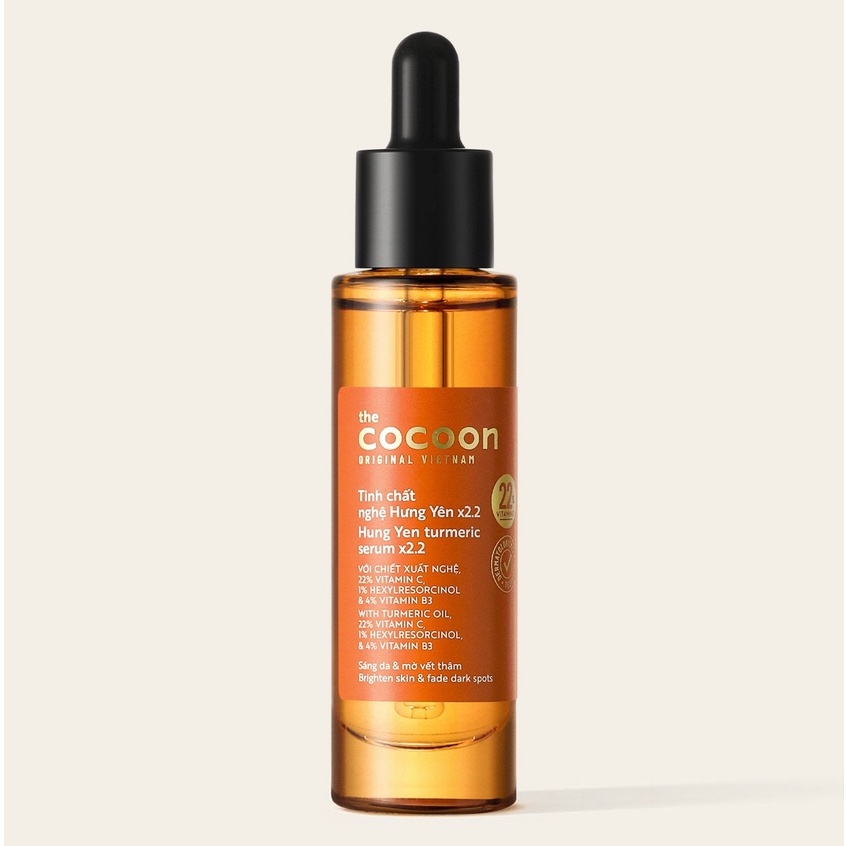Tinh chất nghệ Hưng Yên Cocoon Turmeric Serum sáng da chuyên sâu và mờ vết thâm 30ml