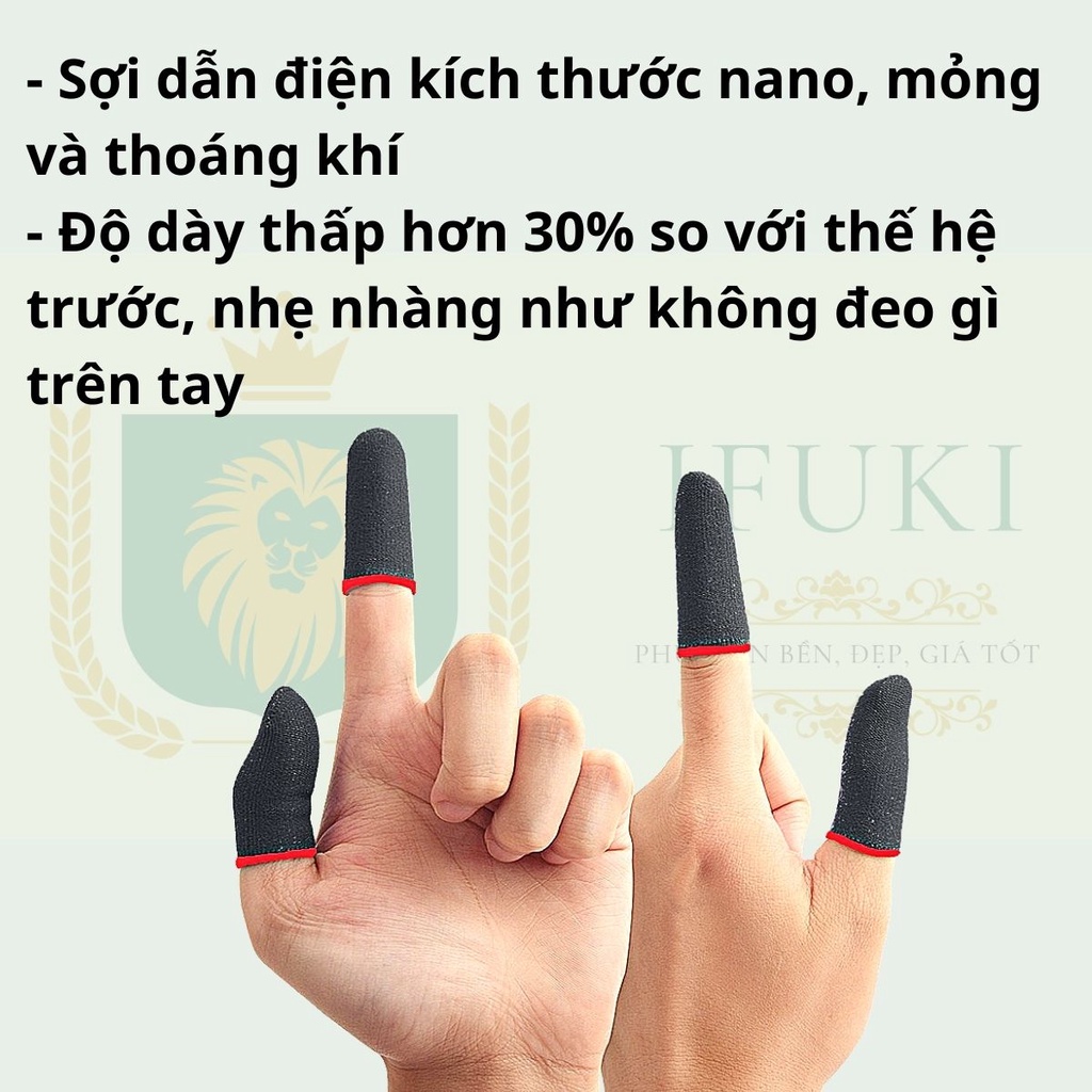 Bao tay chơi game 2 ngón - phụ kiện chơi game ff , pubg , flydigi . găng tay siêu nhạy chống mồ hôi ngón tay