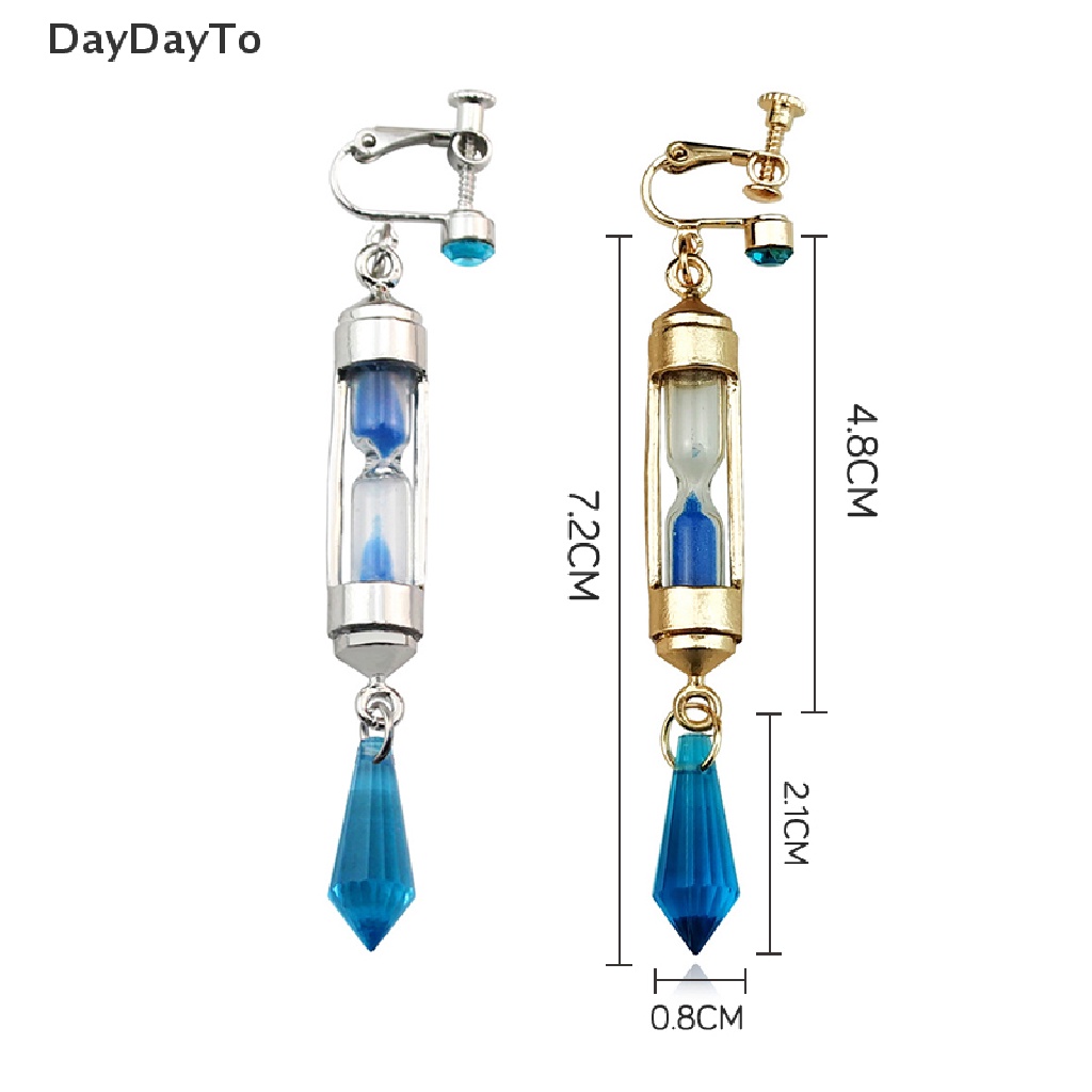 DayDayTo Anime Vanitas Earrings Cosplay Props Cuboid Hourglass Ear Clip Necklace Jewelry .
