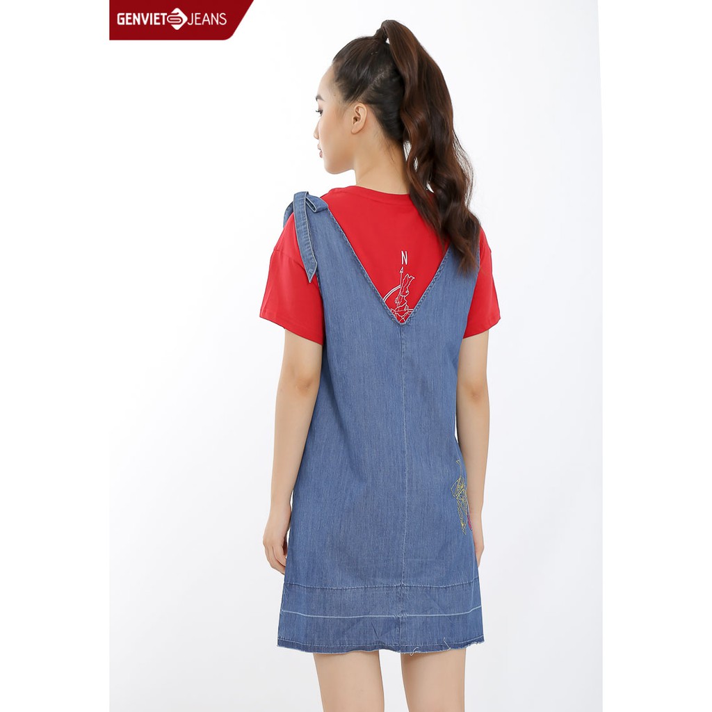 Đầm yếm Jeans Nữ TY523J508 GENVIET