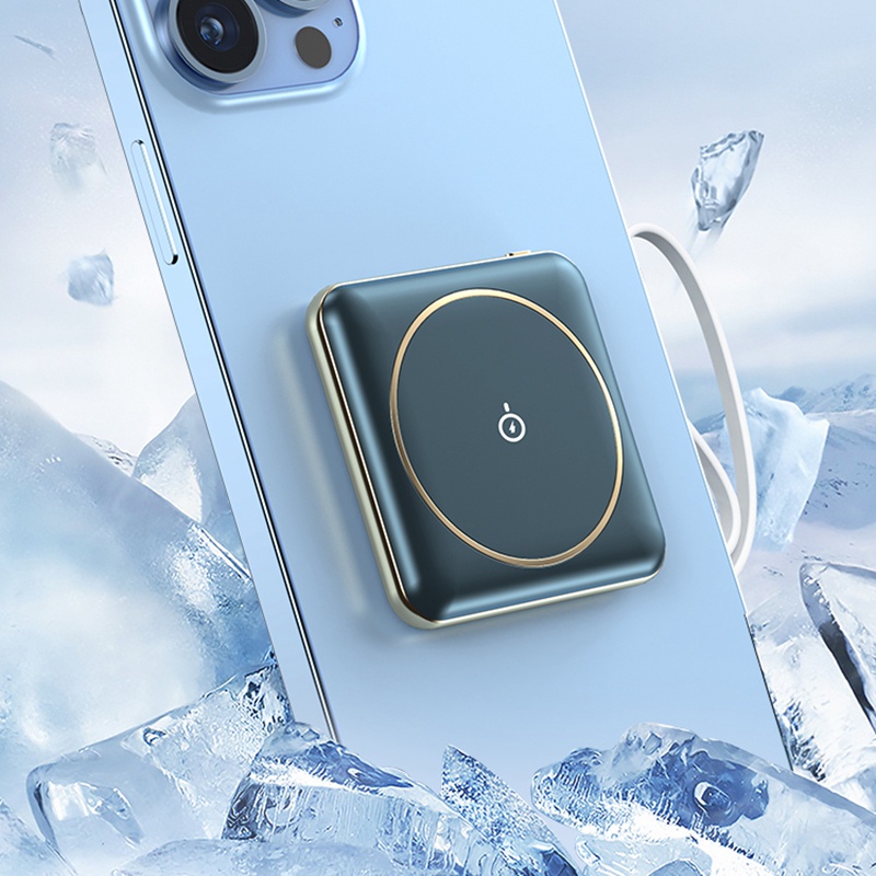 Pin Sạc Dự Phòng Không Dây 10000mAh 5W Có Nam Châm Siêu Nhẹ