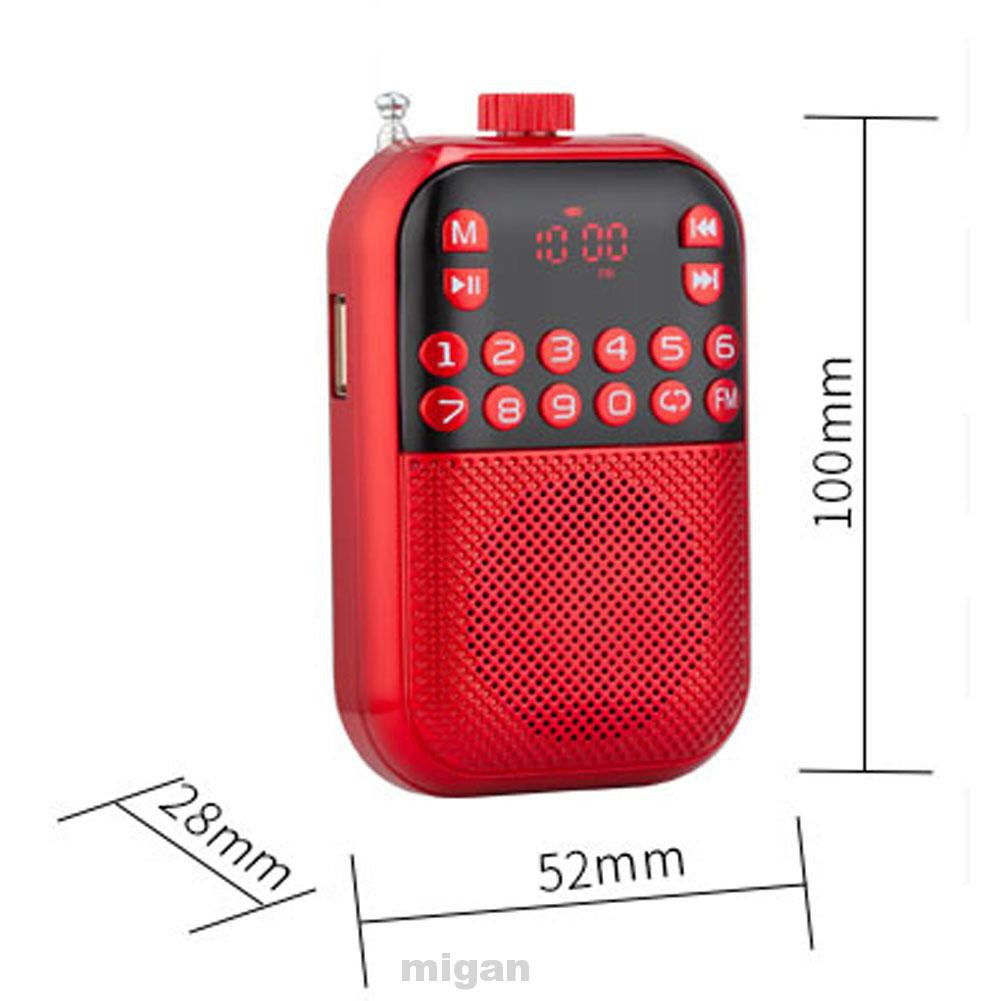 Plastic LCD Display Multifunctional Stereo Mini Portable Receiver Music Player USB Rechargeable Easy Operate FM Radio