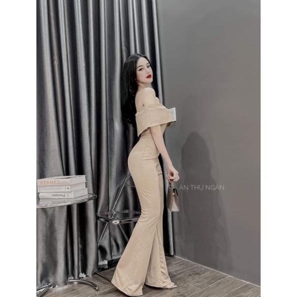Jum ống loe quây nhực lệch vai