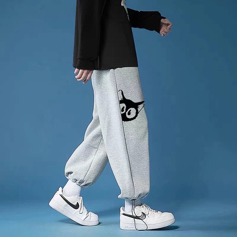 Quần thể thao ống rộng thoải mái phong cách Hàn Quốc thời trang cho nam size M-5XL