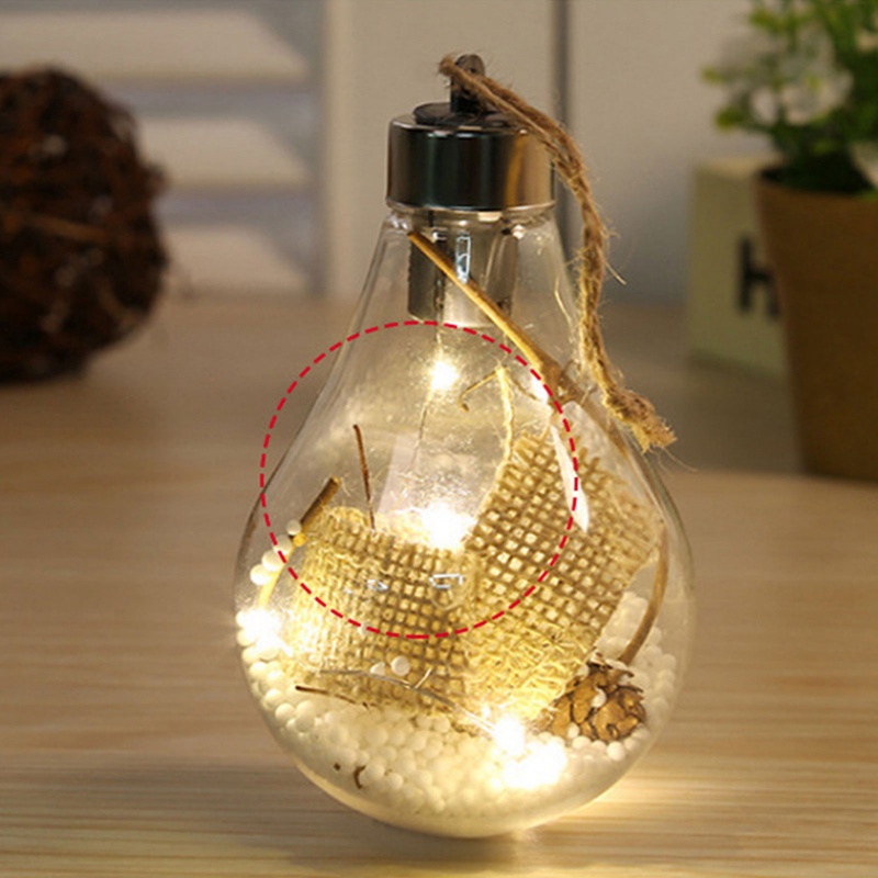 Đèn LED Dạ Quang Trong Suốt Treo Trang Trí Cây Thông Giáng Sinh Năm Mới