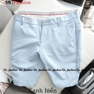 Quần short nam tây âu vải chéo chống nhăn, quần đùi nam dáng âu  ôm body Vn_fashion