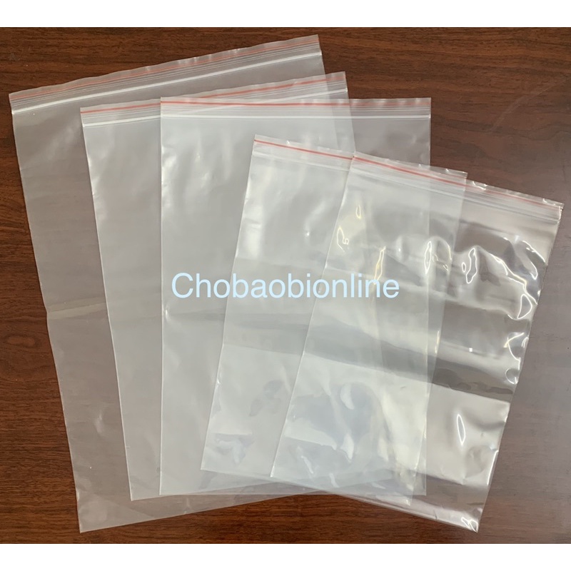 {1kg/size} Túi zip chỉ đỏ loại đẹp có sẵn nhiều size hàng đẹp, túi dày - chắc chắn (SP y hình)