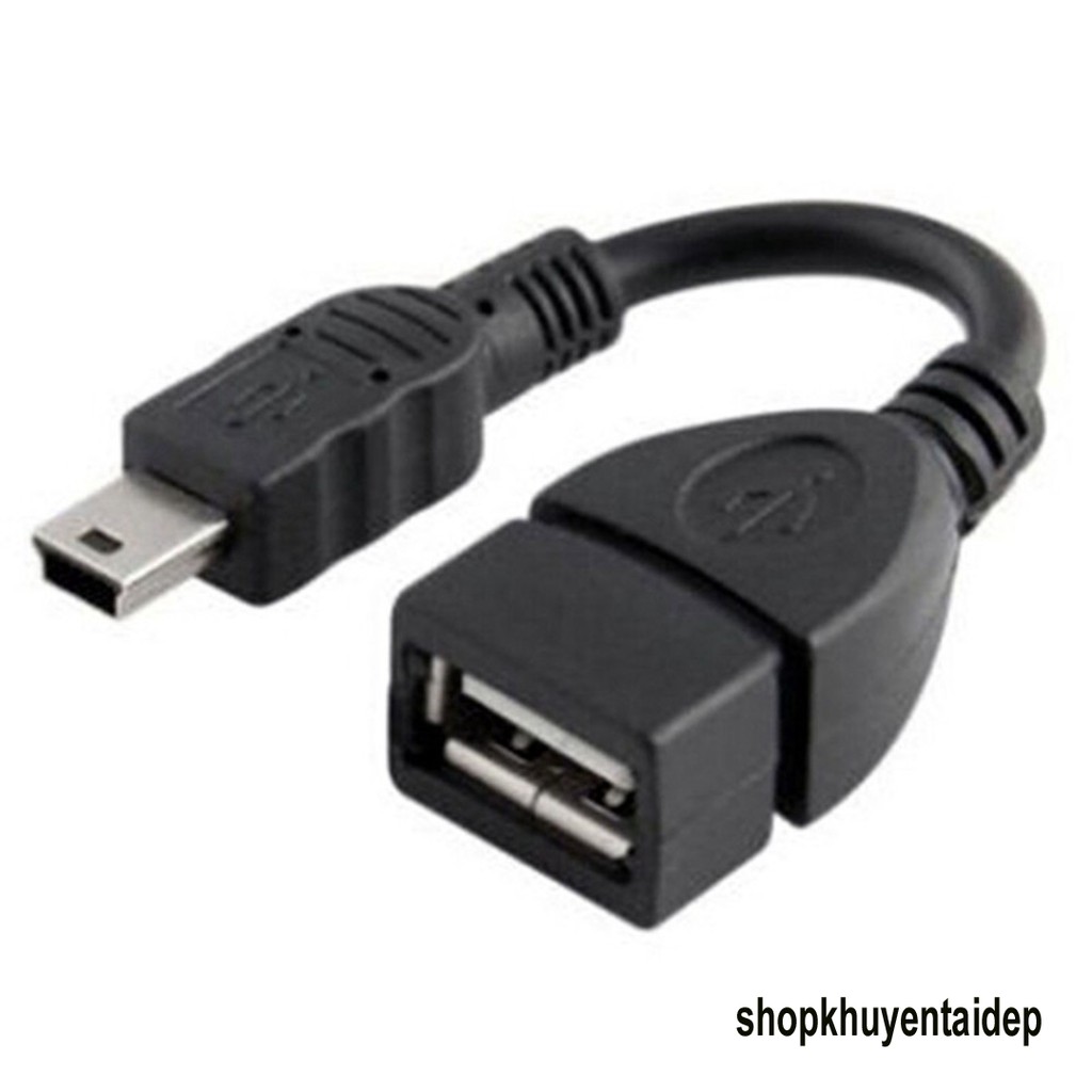 Dây cáp chuyển dổi đầu OTG 5 Pin sang USB 2.0 dùng cho điện thoại-Dây cáp OTG chuyển đổi dữ liệu Micro USB sang USB OTG