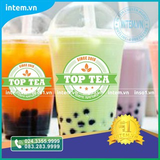 TEM DÁN STICKER CỐC TRÀ SỮA, CỐC SINH TỐ