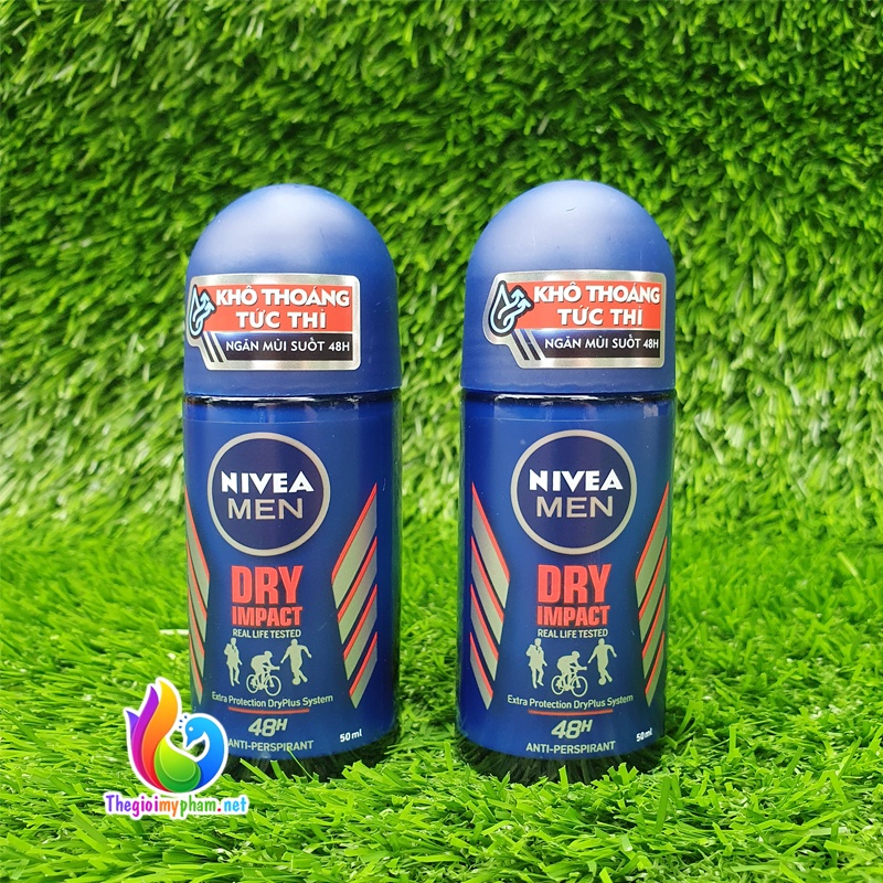 Combo 2 Lăn Ngăn Mùi Nivea Nam Khô Thoáng 50ml