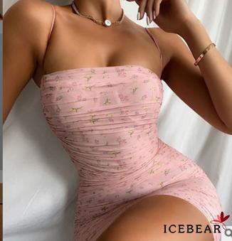 Đầm Trễ Vai Hoạ Tiết Hoa Thiết Kế Ôm Sát Tôn Dáng