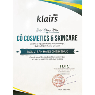 Mặt nạ Klairs Midnight Blue Calming Sheet Mask L38