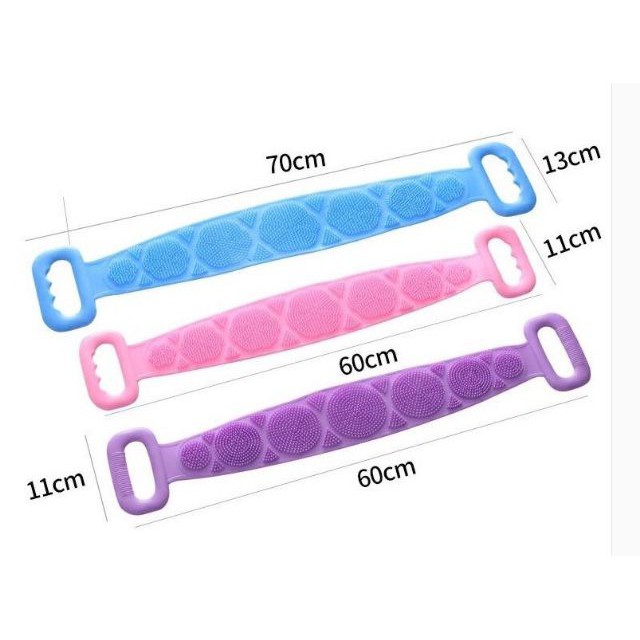 Dây Tắm Chà Lưng Tẩy Tế Bào Chết 2 mặt Silicone