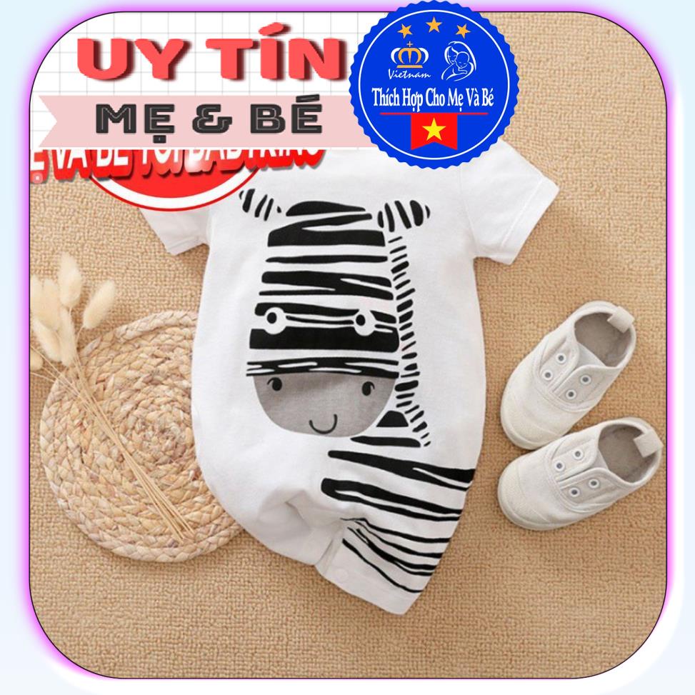 BodySuit ngộ nghĩnh tay ngắn, tay dài cho bé gái và bé trai, quần áo sơ sinh vải cotton 100%.mềm mịn.