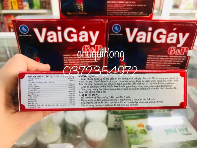 VAI GÁY GP ,G&P_hỗ trợ các triệu chứng thoái hoá đốt sống cổ, thắt lưng ...