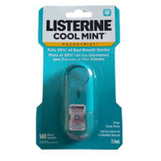Xịt thơm miệng Listerine Cool Mint Pocket Mist 7,7ml Mỹ