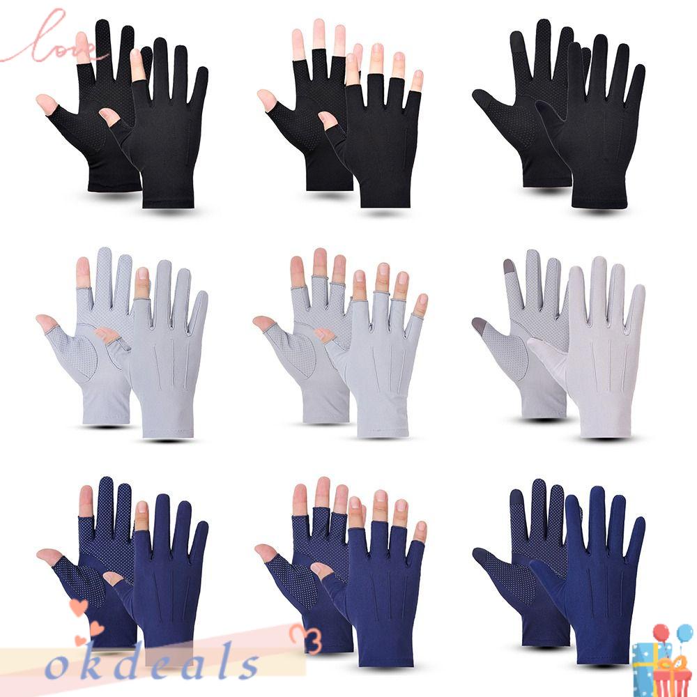 Găng Tay Lái Xe Co Giãn Chống Nắng Cho Nam