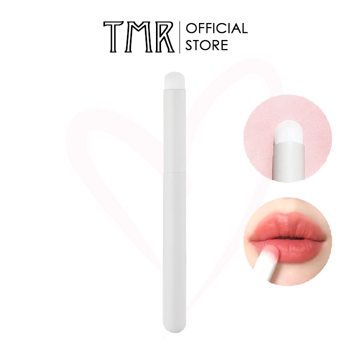 Cọ tán son TMR đầu tròn thích hợp đánh son tán mịn màu và che khuyết điểm Cọ môi màu trắng