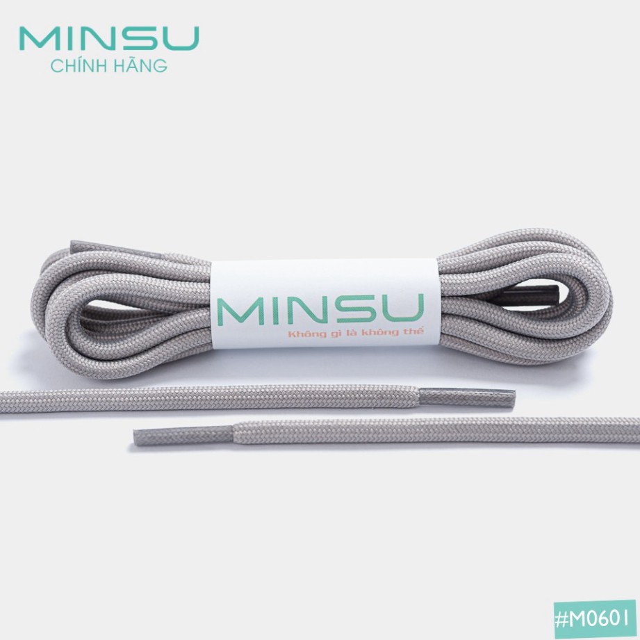 Dây Giày Tròn Chính Hãng MINSU M0601, Dây Giày Bản Tròn 110cm Nhiều Màu Sắc Cho Các Loại Giày Thể Th