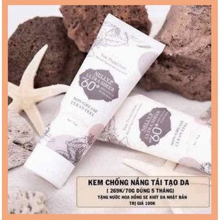 Kem chống nắng căng bóng NellyP - Tặng nước hoa hồng- Hady comestic