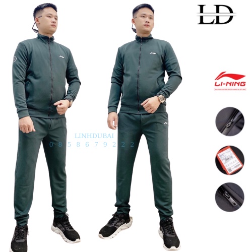 bộ thể thao nam thu đông, bộ quần áo thể thao lining 1 lớp mẫu mới nhất mùa hè 2022