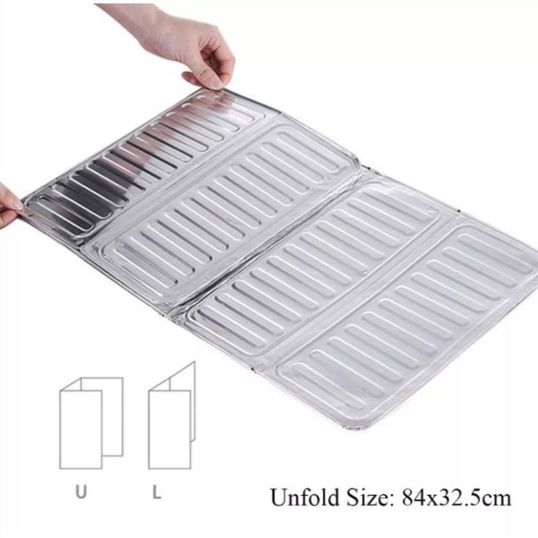 Tấm chắn dầu mỡ, kích thước 84 x 33cm. Chắn gió bếp ga hợp kim nhôm chịu nhiệt cao. Ngăn dầu mỡ bắn lên tường