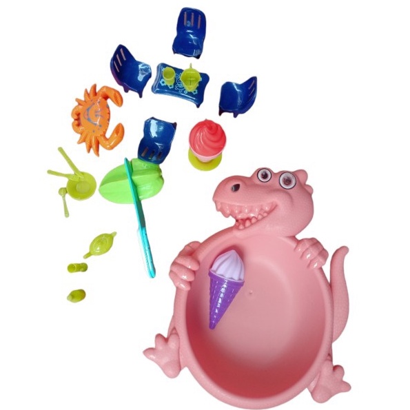 Bộ Đồ Chơi Nhà Bếp Có Khay Đựng Khủng Long Tiện Lợi Cho Bé