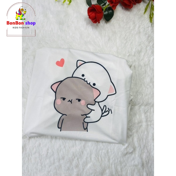 AM11(ảnh thật + video) áo thun nữ tay ngắn in hình 3d chú mèo cute giá xưởng