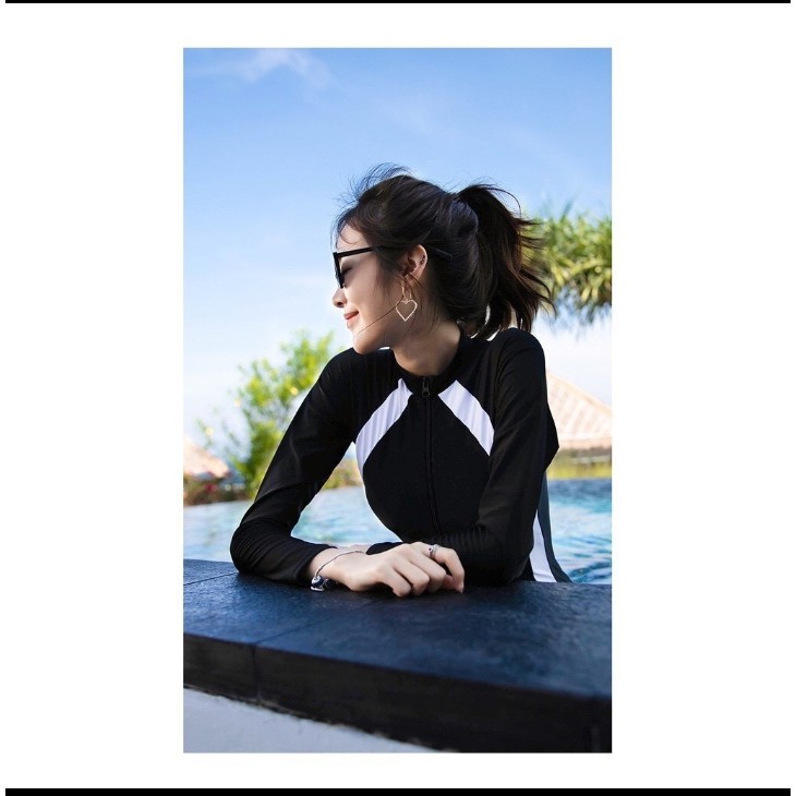 Bikini nữ kín đáo đồ đi biến 1 mảnh khóa kéo VATIXA BKN18 | BigBuy360 - bigbuy360.vn