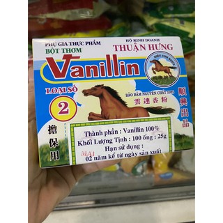 VỈ 10 ỐNG BỘT THƠM VANI VANILLIN THUẬN HƯNG