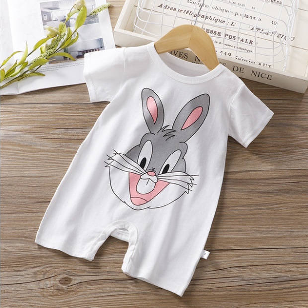 Thời trang cotton baby romers phim hoạt hình in quần áo trẻ em