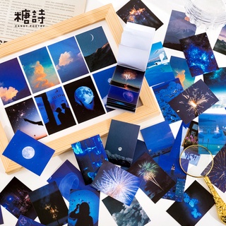Cuốn 50 miếng sticker mẫu bầu trời rực rỡ