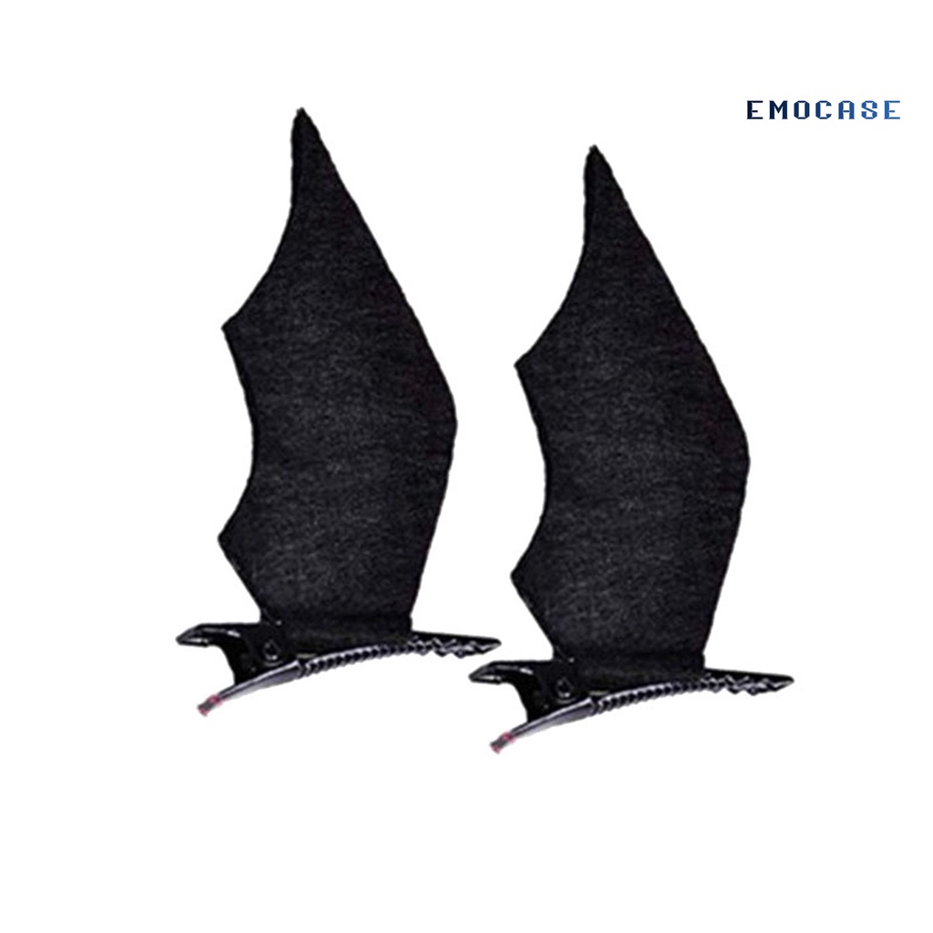 1 Cặp Kẹp Tóc Hình Dơi Đen Bằng Thép Không Gỉ