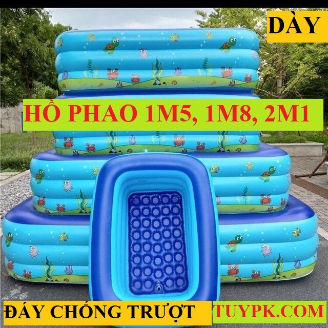 Bể bơi cho bé CHỮ NHẬT 1M2, 1M5, 1M8 LOẠI 2 TẦNG, 3 TẦNG SIÊU DÀY, TO