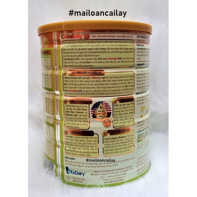 Sữa Non ColosBaBy Gold 800g Số 1+