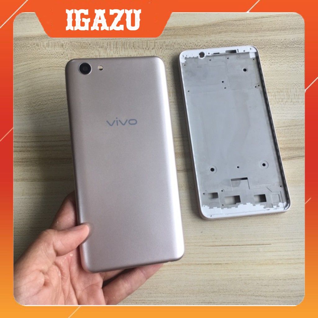 Full bộ Vỏ+khung xương điện thoại ViVo Y71 zin hãng (màu vàng-đen-đỏ) - IGAZU