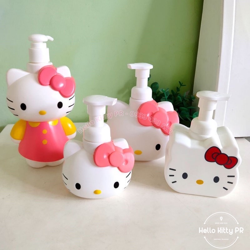 Bình chiết dầu gội, sữa tắm Hello Kitty