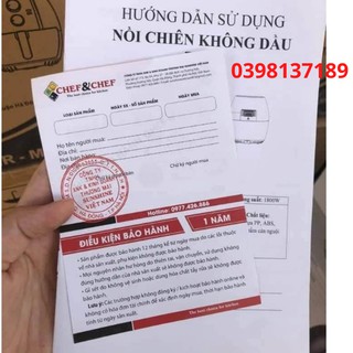 Nồi chiên không dầu chef&chef 6,5L