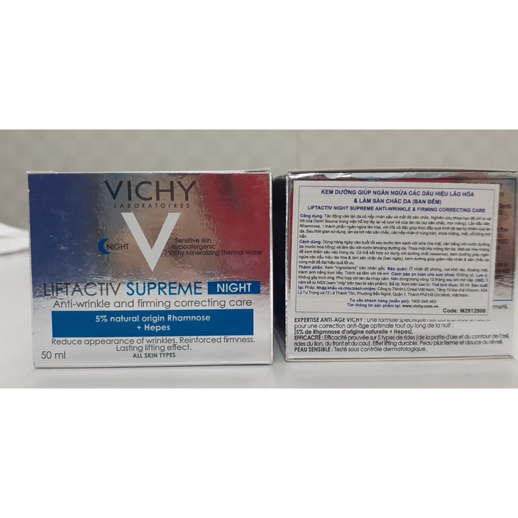 - Kem Dưỡng Đêm Vichy Ngừa Nếp Nhăn & Làm Săn Chắc Da 50ml LiftActiv Supreme Night Cream