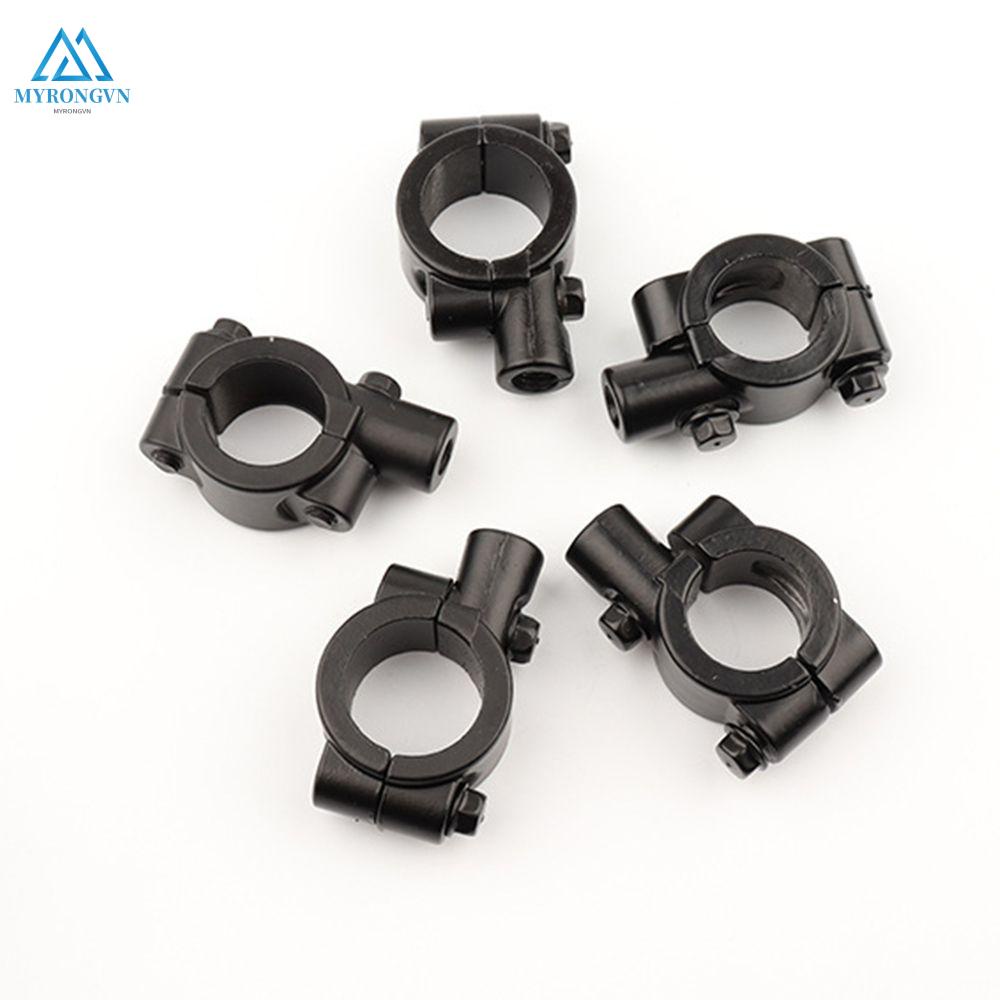 Set 2 kẹp gương chiếu hậu bằng nhôm màu đen thông dụng cho xe máy