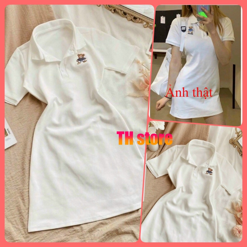 [MÃ TH6 GIẢM 20% TỐI ĐA 30K ĐƠN 500K]Váy Polo Trơn Nữ 🌸 Đầm dáng suông polo chất cotton đẹp