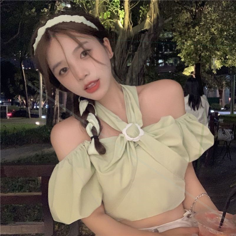 Áo tay ngắn cột dây dễ thương phong cách ulzzang dành cho bạn nữ