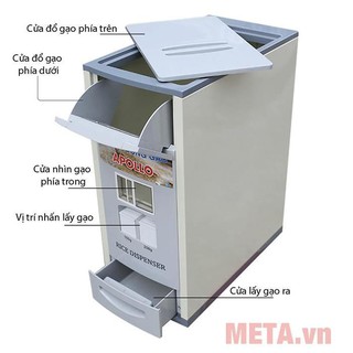 Thùng gạo Thông minh apollo nv-22( 22kg) (sẵn hàng)
