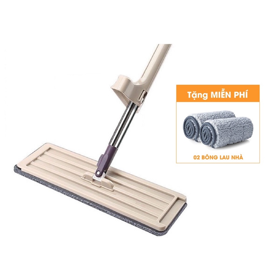 Cây lau nhà tự vắt thông minh, chổi lau nhà  DEPOT xoay 360 độ tiện lợi vệ sinh nhà cửa TẶNG 2 BÔNG LAU