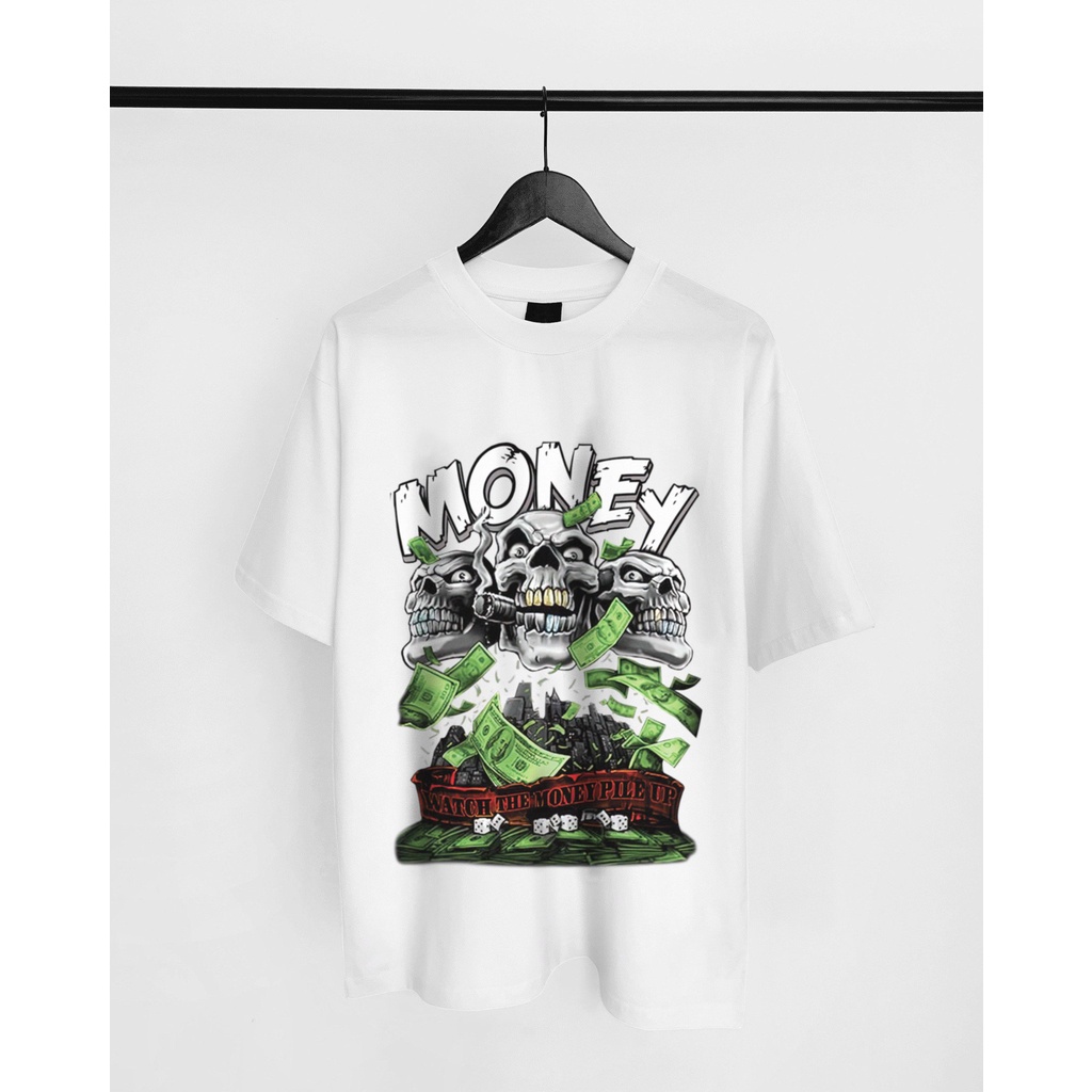 41Ry / Áo thun tay lỡ MONEY phông Unisex nam nữ Cotton oversize form rộng LUNACY !