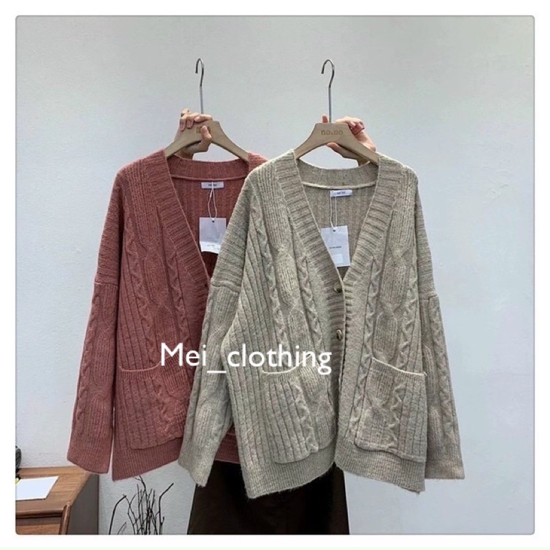 [Ảnh thật/video] Áo khoác len cardigan oversize/ cardigan len Quảng Châu