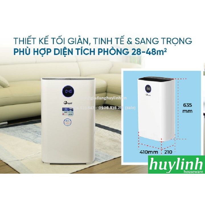 [Mã ELHAMS5 giảm 6% đơn 300K] Máy lọc không khí Fujie AP400 - 48m2- Hepa 3M - Điều khiển Wifi